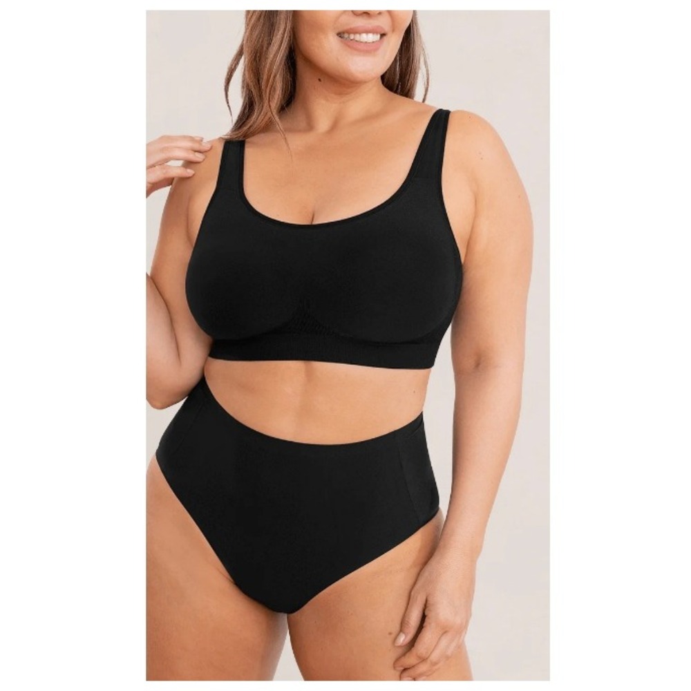 Shapermint Women's Black Everyday Comfort Straps Wireless Shaping Bra Size M NWT